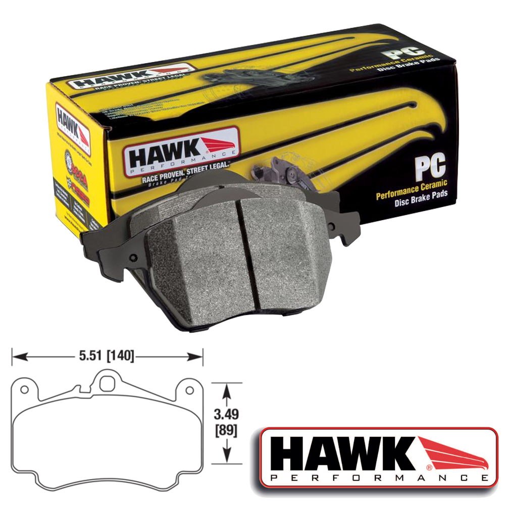 Hawk Performance Ceramic CP Front Brake Pad Set