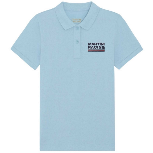 Martini Racing Ladies Polo Shirt 1980's Sport Line Light Blue