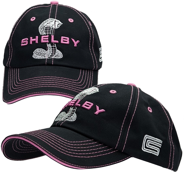 Ladies Tiffany Snake Black and Pink Logo Baseball Cap