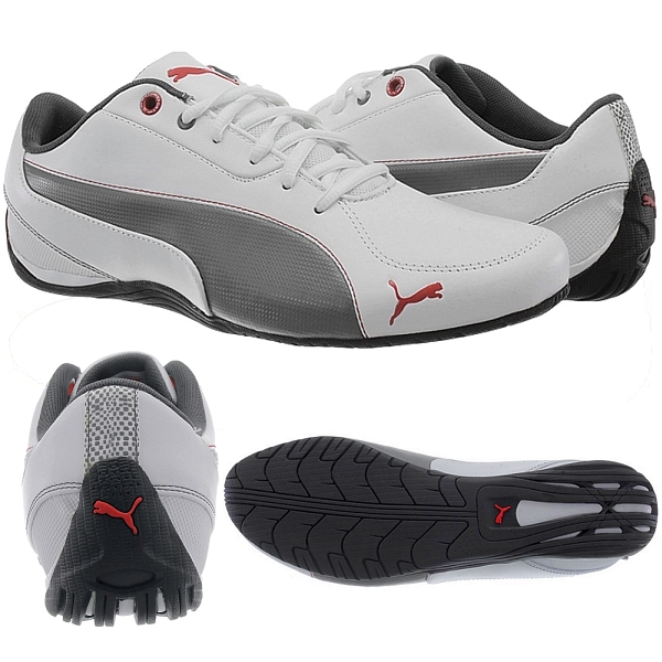 PUMA Drift Cat 5 White / Steel Grey / Ribbon Red