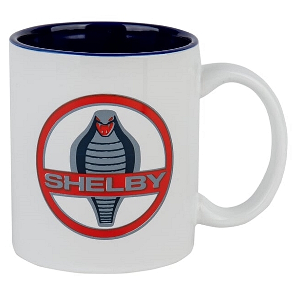 Shelby Cobra White and Blue Two Tone Ceramic Mug