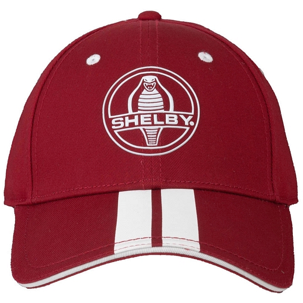 Shelby Racing Stripes Red Baseball Cap