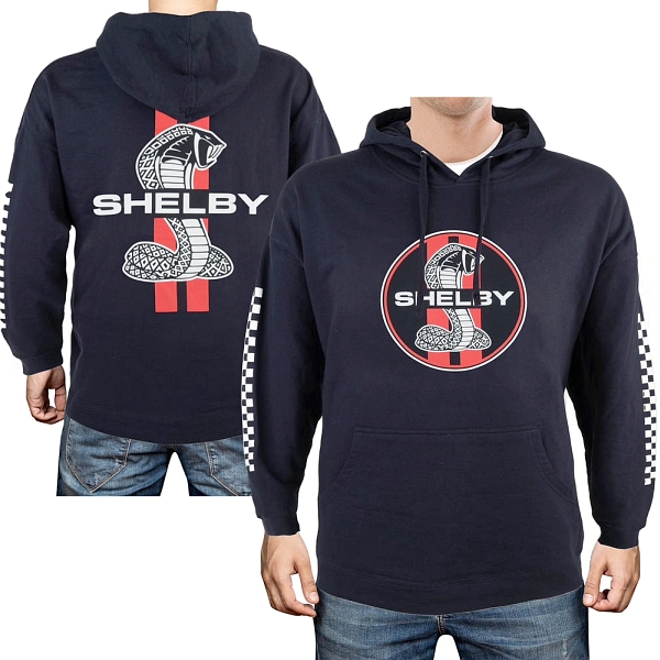 Shelby Tiffany Snake Navy Checkered Sleeved Hoody