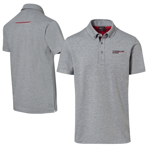 Porsche Men's Motorsport Fanwear Polo Shirt Grey