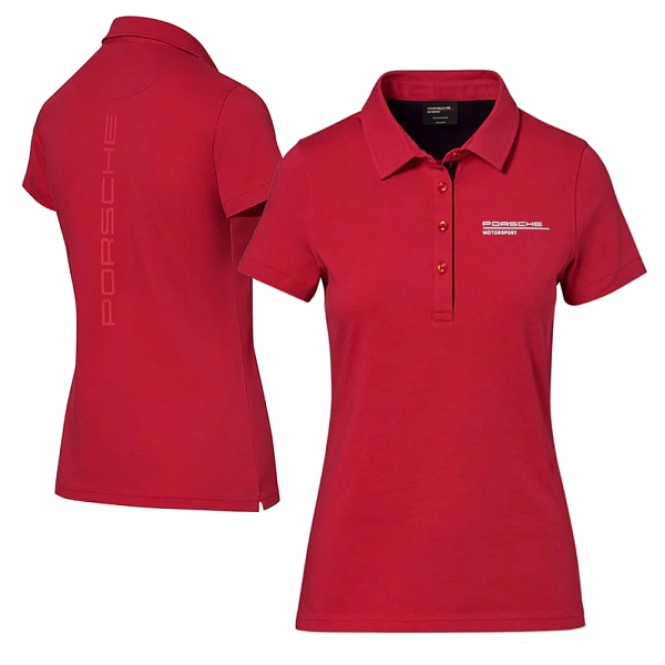 Porsche Ladies Motorsport Fanwear Polo Shirt Red