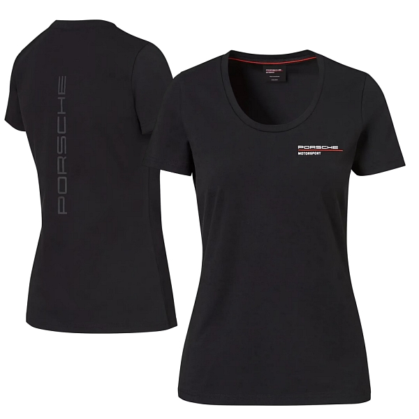 Porsche Ladies Motorsport Fanwear Tshirt Black