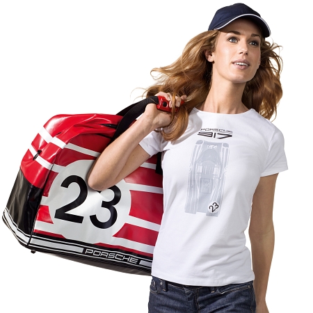 Porsche Ladies White T-shirt Le Mans Winning 917K Team Salzburg #23